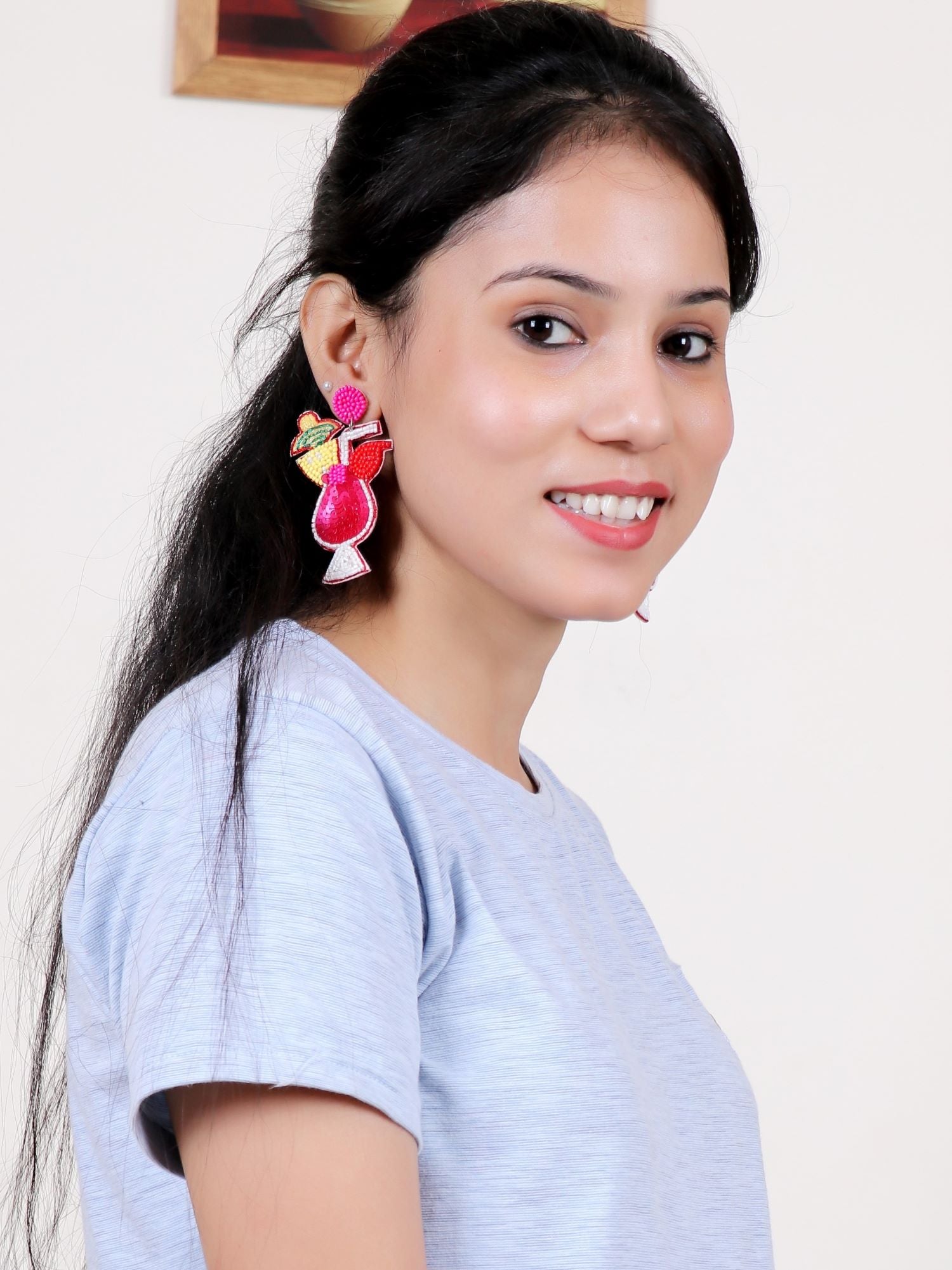 Beautiful woman wearing ring and earrings Stock Photo by ©Syda_Productions  54633431