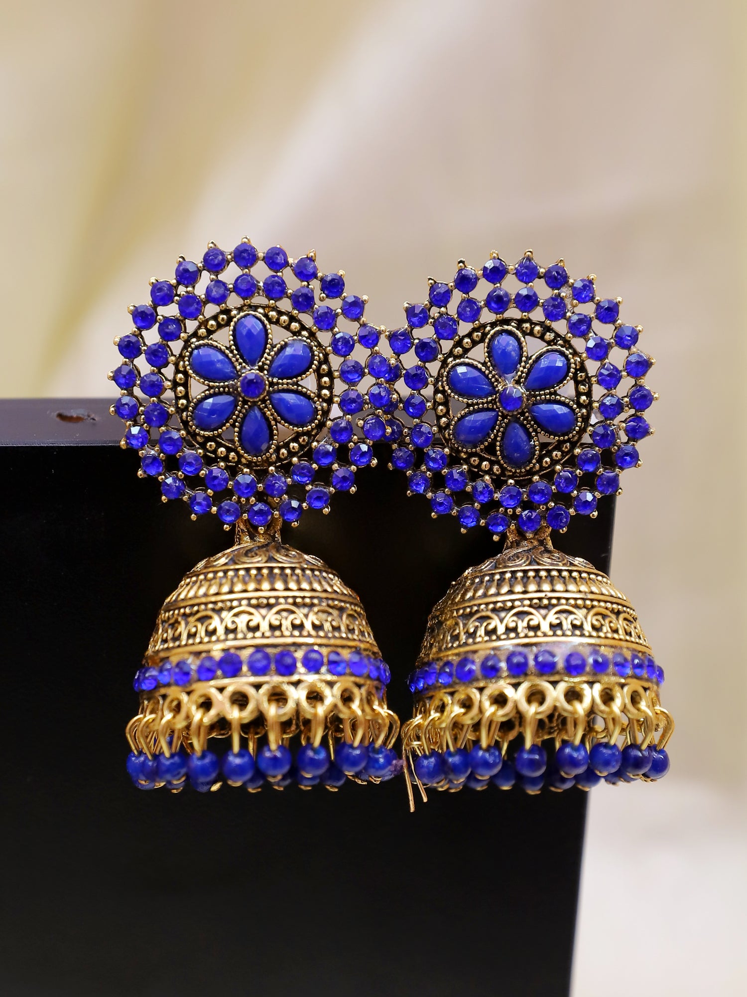 Hyderabadi Earrings Jadau Jhumka Blue Jhumka Earrings Punjabi Jewelry Pearl  Jhumka Set Pakistani Jhumka India Earrings Hyderabadi Jewelry - Etsy